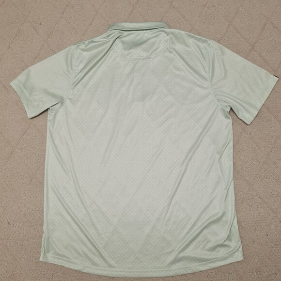 Swannies Golf Polo Shirt Mens 2XL Diamond Geometric Mint Green Activewear Preppy - Picture 4 of 7